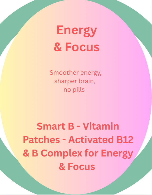 Smart B-Vitamin Patches – Activated B12 &amp; B-Complex for Energy &amp; Focus